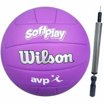 Bola De Vôlei AVP Soft Play Wilson Oficial Mais Inflador