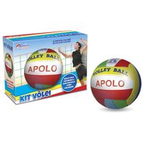 Bola De Vôlei Com Rede De Nylon 5 Metros Apolo