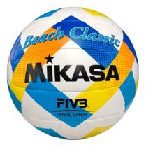 Bola de Vôlei de Praia Mikasa BV543-Y Branco, Amarelo e Azul