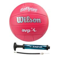 Bola de Vôlei de Praia / Quadra Wilson AVP Soft Play + Bomba de Ar