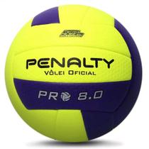 Bola de Volei Penalty 8.0 Pro - Amarelo/Roxo