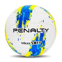 Bola de Vôlei Penalty Soft XXIII Branco, Azul e Amarelo Bola de Vôlei Penalty Soft XXIII Branco, Azul e Amarelo