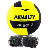 Bola De Vôlei Penalty Vp 2000 X Costurada à Mão + Rede De Vôlei Master Rede Sem Lona Com Fio De Seda Reforçada Bola De Vôlei Penalty Vp 2000 X Costurada à Mão + Rede De Vôlei Master Rede Sem Lona Com Fio De Seda Reforçada