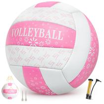 Bola de Voleibol Sawowkuya Rosa - Tamanho Oficial 5 - Com Bomba