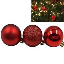 Bola decoração para arvore de natal kit 10 bolas vermelha - Art Christmas
