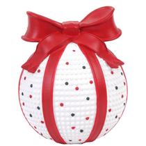 BOLA DECORATIVA BRANCO E VERMELHO - 15cm BOLA DECORATIVA BRANCO E VERMELHO - 15cm