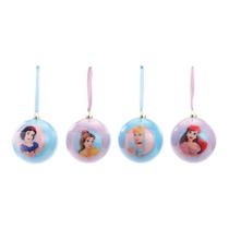 Bola Decorativa Princesas Sortidas 8cm - Conjunto com 4 Peças