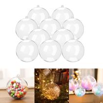 Bola decorativa ZUOKEMY com enchimento de plástico transparente 70mm