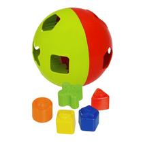 Bola Didática Brinquedo Com Blocos 5 Peças De Encaixar Mercotoys Infantil