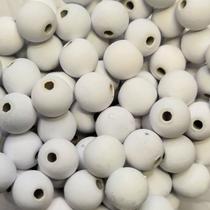 Bola Emborrachada Branca 8mm 360 Bolinhas de Borracha Para Terço Pulseira Colar Bijuterias