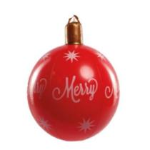 Bola Enfeite Natal 43cm Vermelha Vinil Inflável Pendurar Merry Decoracao Natalina Bola Enfeite Natal 43cm Vermelha Vinil Inflável Pendurar Merry Decoracao Natalina