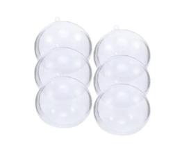 Bola Esfera Acrilica 6,5cm para decoração natal lembrancinha - 10 unidades - Deluma Plasticos