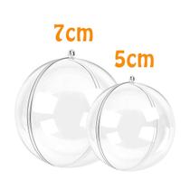 Bola Esfera Acrílico Transparente 5 E 7Cm 20U Arte Enfeite