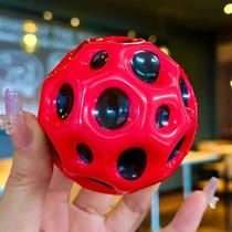 Bola Espacial Lunar Neon Com Elástico de Borracha Sensorial Brinquedo Antiestresse Pula Alto