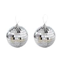 Bola Espelhada Prateada 4D 20PCS Decoração Para Árvore De Natal Para Festas Casamentos Dança Música
