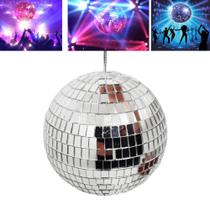 Bola Espelho Vidro Refletivo Rotativo 15cm Para Discoteca Natal REF15CM - LED