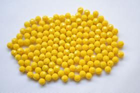 Bola Facetado 08mm Cor 011 Amarelo Fechado - pct c/ 250g