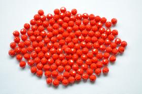 Bola Facetado 08mm Cor 016 Vermelho Fechado - pct c/ 250g