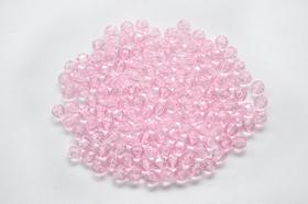 Bola Facetado 08mm Cor 069 Rosa Transparente - pct c/ 250g