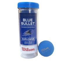 Bola frescobol wilson blue bullet 3 unidades pro original