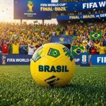 Bola Futebol Brasil Número 5 Amarela Campo Society Treino Jogo Oficial Costurada Resistente Adulto Infantil Esportiva Du Bola Futebol Brasil Número 5 Amarela Campo Society Treino Jogo Oficial Costurada Resistente Adulto Infantil Esportiva Du