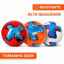Bola Futebol Campo Lazer Resistente Tamanho 5 PVC Cores Sortidas 22cm