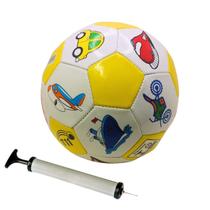 Bola Futebol Campo Nº3 Em Material Sintético + Bomba P/inflar