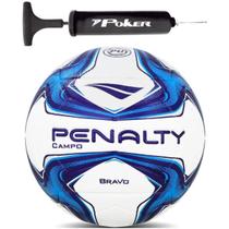 Bola Futebol Campo Penalty Bravo + Bomba de Ar