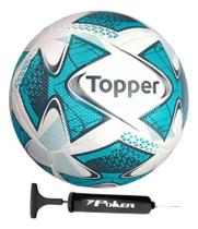 Bola Futebol De Campo Society Topper Slick 22 Oficial + Bomba De Ar