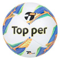 Bola Futebol de Campo Topper Samba Pro - Branco e Azul
