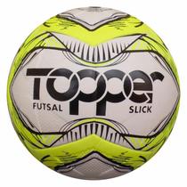 Bola Futebol Futsal Salão Topper Slick Branco Com Azul