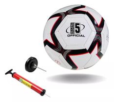 Bola Futebol Oficial Costurada Campo E Society + Bomba De Ar