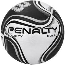 Bola futebol society penalty 8 x preto branco