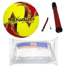 Bola Futebol Society Penalty Lider XXIII Oficial+Bomba+Par de Rede 5,20 x 2,30 M 1 Fit