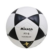 Bola Futevôlei Mikasa Ft-5 - Branco e Preta