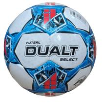 Bola Futsal Oficial Dualt Select Costurado - Cor: Azul/branco/vermelho