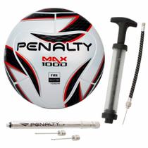 Bola Futsal Penalty Max 1000 + Calibrador + Inflador Com Nf