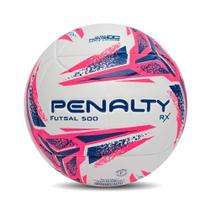 Bola Futsal Penalty Rx 500 XXII Branco/rosa