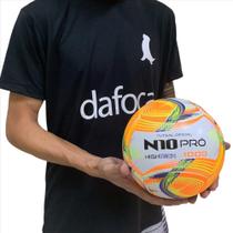 Bola Futsal Profissional N10 PRO-X 6019 Hightech 1000 Laranja e Amarelo - N10-PRO