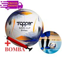 Bola Futsal Quadra Topper Slick Cup Lançamento Salão Quadra + Bomba para encher