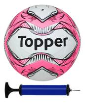 Bola Futsal Topper + Bomba De Ar - Trei Rosa-Chiclete