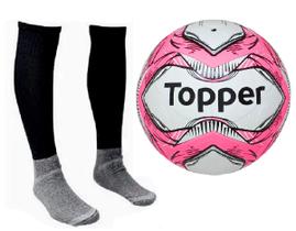 Bola Futsal Topper Slick Ii Rs + Meião Esportivo Pt- Tam 38-42