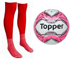 Bola Futsal Topper Slick Ii Rs + Meião Esportivo Vm - Tam 38-42