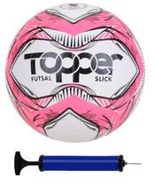Bola Futsal Topper Slick Rosa + Bomba de Ar
