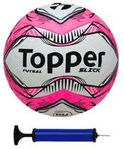 Bola Futsal Topper Slick Rosa + Bomba de Ar Bola Futsal Topper Slick Rosa + Bomba de Ar