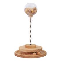 Bola giratória de madeira Cat Puzzle Feeder Toy Bola giratória de madeira Cat Puzzle Feeder Toy
