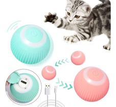 Bola Giratória Inteligente Brinquedo Pet Gato Silicone Usb