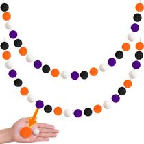 Bola grande de feltro de primavera Pom Pom Garland XmasExp 4 cm 4,5 m