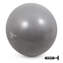 Bola Gym Ball 65cm Cinza com Bomba Exercícios Fisioterapia Vollo