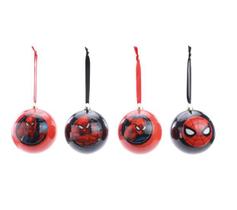 Bola homem aranha sortido vermelho preto branco 8cm (avengers) jg c/4 pc - Cromus